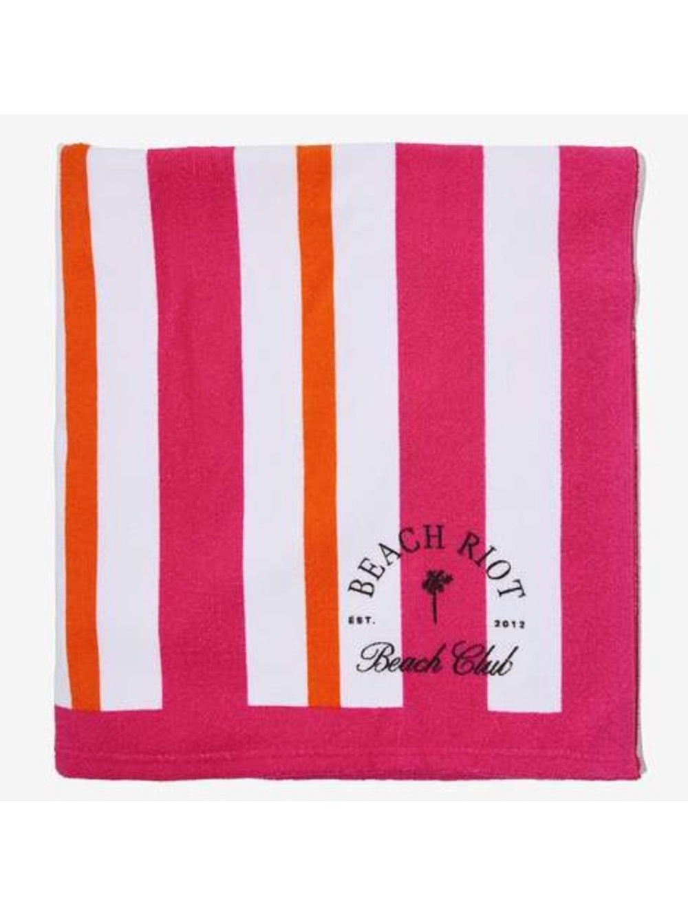 Beach Riot Pink, White & Orange Striped Beach Towel
